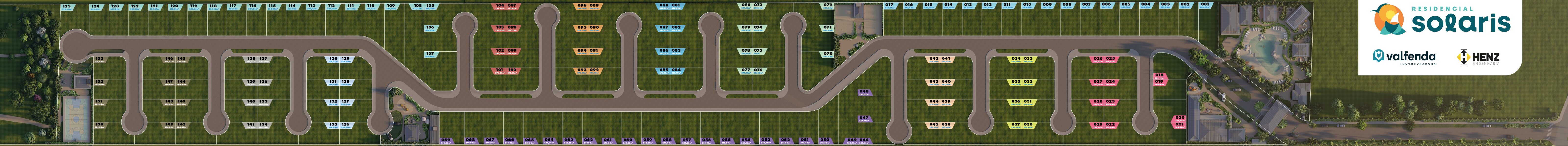 Planta de implantação do Residencial Solaris